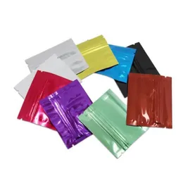 200Pcs/ Lot 75*6cm Aluminum Foil Zipper Lock Packaging Bag Pouch Mylar Self Seal Vacuum Zipper Bags for Food Storage Heat Packet Uksgo
