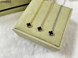 Gold Brand Clover Designer Necklaces with Shining Crystal Diamond OL 4 Leaf Mother of Pearl Mini 9mm Pendant Choker Necklace Jewelry
