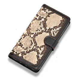 Snake Leopard Zebra Baskı PU Deri Flip Case için iPhone 15 14 13 12 11 8 artı lüks standı manyetik kart yuvaları cüzdan kapağı şok geçirmez tampon anti damlası