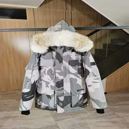 Estilo famoso designer de luxo mulheres jaquetas bordadas letras canadenses inverno com capuz gansos casaco ao ar livre roupas longas mulheres à prova de vento unisex ioe8