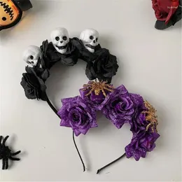 Haarspangen, Halloween-Themen-Stirnband, Totenkopf/Spinnen, Blumen-Haarband, Party-Requisiten, Cosplay-Kostüm, Kopfschmuck, Erwachsene, Maskerade, Kopfbedeckung