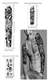 Metershine 46 Sheets Full and Half Arm Waterproof Temporary Fake Tattoo Stickers of Unique Imagery or Totem Express Body Art for M8752939