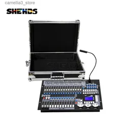 움직이는 헤드 라이트 Shehds DJ Controller 1024 비행 케이스가있는 콘솔 LED 이동 헤드 라이트 용 DMX 512 디스코 스테이지 라이트 효과 전문가 Q231107
