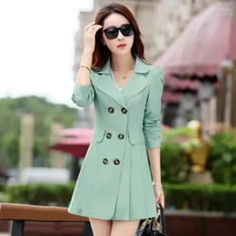 Women's Trench Coats Trenchcoat For Women Double Breasted Slim Fit Long Spring Jacket Casaco Feminino Abrigos Mujer Autumn Outerwear
