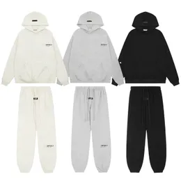 Designer Nuova tuta ESS Marchio stampato Abbigliamento sportivo da uomo Caldo uno e due pezzi Set Felpa con cappuccio ampia Felpa Pantaloni Set Felpa con cappuccio da jogging