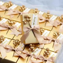 10st Hot Sale Wedding Favor Candy Box Packaging Presentlåda Birthday Party Presentlåda Papperspåsar Event Party Decoration Supplies