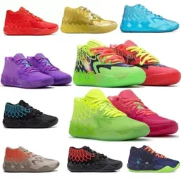 2023 LAMELO BALL MB 01 Basketskor Rödgrön och Galaxy Purple Blue Grey Queen City Melo Sports Shoe Trainner Sneakers Yellow Top Quaily