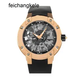 Richardmill Watch Milles Mechanical RM 033 Automated 45mm أو Rose Montre Homme RM033 AN RG