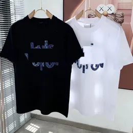 24ss Yaz Erkek Kadın Tasarımcı Tişört Sıradan Erkekler ve T-Shirt Ekose Baskılı Kısa Kollu Tişört Üst düzey Erkek Hip-Hop Giyim Boyutu M-4XL PDD