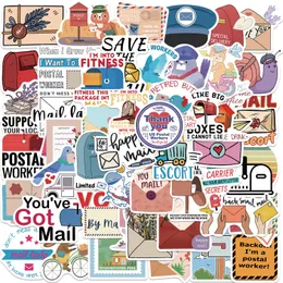 50PCS Postman Career Sticker Funny Postal Worker Graffiti Stickers Cartoon Postal Worker Decor Decals For Notebook Guitar Skateboard Luggage