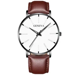 Nowa moda Genewa paruje prostą sieć biznesową mężczyzn i kobiet z kwarcowym zegarkiem