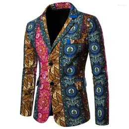 남자 양복 블레이저와 코트 재킷 꽃 무늬 블레이저 전국 스타일 캐주얼 남자 슬림 핏 면화 린넨