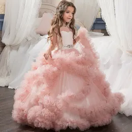 Girl S Dresses Children Dress Tress Flower Girl Wedding Secondo Pavimento Pompaggio Pomposo Summer Performance 230407