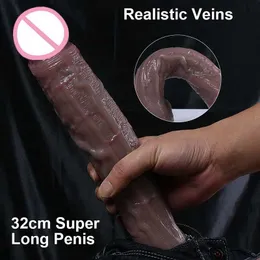 Massager ny hud superlång realistisk enorm dildo mjuk stor penis sugkopp vuxna strapon anal butik för kvinna lesbisk