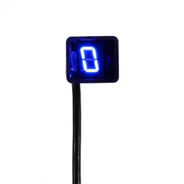 Freeshipping Motorcycle LED Digital Gear Indicator Motorcycle Display Shift Lever Sensor Universal Blue Nmbhg