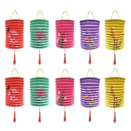 10 pçs lanterna chinesa festival fontes de festa crianças pendurado tradicional meados de outono festival festa decorações