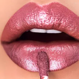 Lip Gloss 4 Color/Set Metallic Glitter Lasting Moisturizing Velvet Liquid Lipstick Waterproof Non Sticky Cup Shimmer Lips Tint