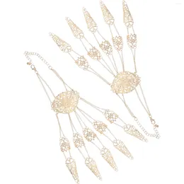False Nails Hand Jewelry Women Bracelets Tassel Chain Gypsy Fingernail Claw Iron Miss Ladies