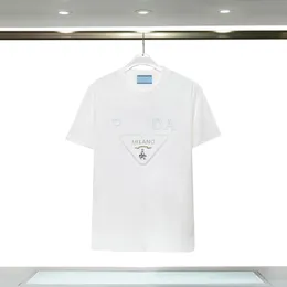 T-shirt maschile designer estivo camicia da camicia rotonda a manica corta femmina pura cotone di alta qualità di moda casual triangolo lettera classico modello di stampa S-xxxl