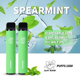 Jamking 1500 일회용 vape 펜 E 담배 4.8ml 미리 채워진 향미 주스 850mAh 배터리 엘프 바 퍼프 XXL 독일 창고 15000 15K 1600 기화기