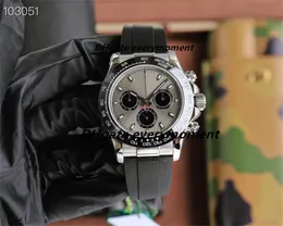 JHF Factory Men's Watches 116519 116518 Automatic Mechanical Time Code ETA7750 Movement Waterproof Watch Sapphire Ceramic Ring Rubber Band Luxury Wristwatch-3