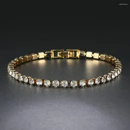 Link Bracelets Tennis Bracelet Bangle For Women 11 Colors 3.5mm Cubic Zirconia Charm Wedding Xmas Fashion Hippie Jewelry KC139