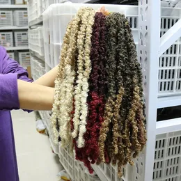 蝶のフェイクロックかぎ針編みの編組髪のソフトロック編組合成ヘアエクステンションバタフライロックはかぎ針編みの髪