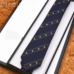 Wedding designer necktie bees stripe pattern mens ties suit dress shirts use durable soft comfortable colorful silk popular accessories luxury tie womens PJ045 E23