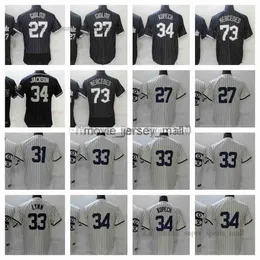 2023 Nowe koszulki baseballowe 34 Michael Kopech 31 Liam Hendriks 27 Lucas Giolito 33 Lance Lynn 73 Yermin Mercedes Men Women Młodzież rozmiar S-XXXL