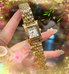 Women Small Square Digital Number Dial Watch Hip Hop Iced Out Stainless Steel Two Pins Clock Quartz Movement Lovers Chain Bracelet Watches Reloj Hombre Gifts