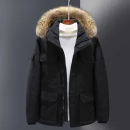 Tasarımcı Kanadalı Erkekler Parkas Ceketler Kış İş Giysileri Ceket Açık Moda Kalın Moda Sıcak Tutma Çift Canlı Yayın Kuyumları Aşağı RXVC