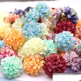 الزهور الزخرفية أكاليل الزهور بالجملة الحلوى الكوبية الرأس DIY مصنوعة يدويًا المادة الزفاف الزفاف ترتيب جدار زهرة
