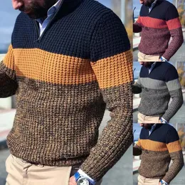 남자 스웨터 겨울 트렌치 코트 요리사 남자를위한 가을과 캐주얼 하이 서있는 목 지퍼가 긴 소매 휴가 야외