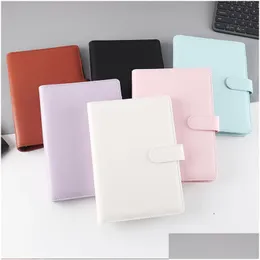 Anteckningar A5 Imitation Leather Notebook Belt Buckle Diary Aron Handkonto Looseleaf Notepad Shell Drop Delivery 202 DHA1M