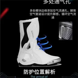 Motorcycle Footwear Authentic Riding Shoes BENKIA Binqi Ya Cycling Boots Motorcycle Cycling Shoes New Offroad Racing Shoes High Top Anti Fall and Anti Friction HB8F