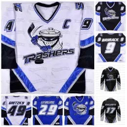 C202 청소년 Danbury Trashers 2004-05 17 Galante Hockey Jersey Brent Gretzky Scott Stirling Mike Bayrack Jon Mirasty Regan Kell Brad Wingfield