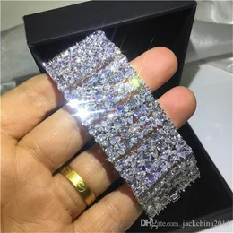 Tênis 20 estilo pulseiras de tênis espumante jóias de luxo 925 prata esterlina multi forma topázio branco cz diamante pedras preciosas casamento feminino