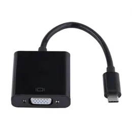 FRESHIPPING USB31 Type C에서 VGA 어댑터 케이블 USB-C 남성 대 VGA 여성 비디오 전송 변환기 1080p MacBook 12 인치 VVDWI