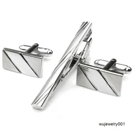 Wholesale double color frosted tie clip cufflink