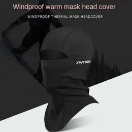 Cycling Caps Masks Motorcycle Riding Mask Autumn and Winter Bicycle Warm Hood Neck Protection Cold Fleece Ski Hood 231108