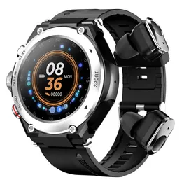 T92 Earphone Temperature, Heart Rate, Pressure, Blood Oxygen in One Bluetooth Call, Multi Sport Mode Music Smartwatch