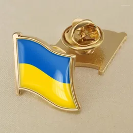 Broschen Wappen Ukraine Ukrainische Karte Flagge Nationales Emblem Blumenbrosche Abzeichen Anstecknadeln Legierung Abzeichen Schmuck