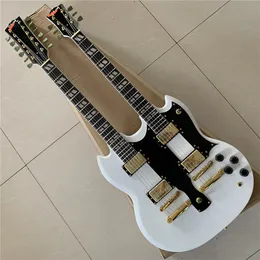 Gitara z marki podwójnej szyi z twardą skrzynią bezpłatną wysyłką