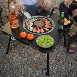Camp Furniture Camping Barbecue Table Outdoor Folding Picnic Charcoal Patio Cooking Tea Portable BBQ Grill