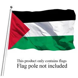 ZK20 Grande Bandeira da Palestina Poliéster 150 x 90 cm Faixa Palestina de Gaza