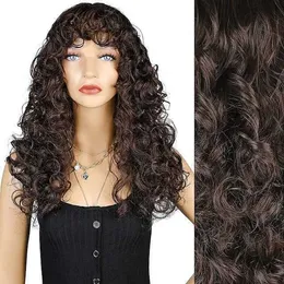 Ge ny typ peruk för kvinnor med små curls Micro Curls Multi-färg Långa lockar Kemisk fiber Högtemperatur Silk peruk