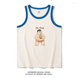 Men's Tank Tops Chinese Retro Style Fashionable Gym Sleeveless Singlet Oversize Cotton Undershirt Vest S M L XL 2XL 3XL 4XL