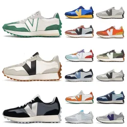 N 327 Sneakers Mens Sports Shoes White Navy Running Shoes Blue Light Camel White Grass Green Sea Salt Red Bean Milk Gray Gray Womens Low Lowging Walking Shoe Size 5-12