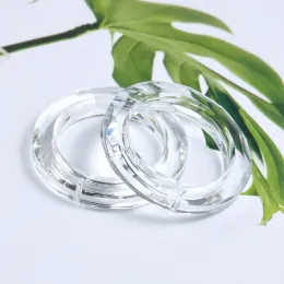 2 Stück 50 mm klarer Ring Kreis Kristalle Anhänger Glas Suncatcher Kronleuchter Kristalle Prismen Teile Tropfen Licht Ring Zubehör H jllKwA ZZ