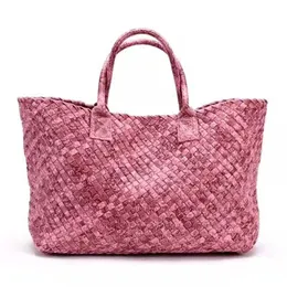 borse da spiaggia Borsa firmata da donna Commuter tessuta Snake Embossed Borsa shopping fatta a mano elettro-ottica Versatile Nuova borsa 230318